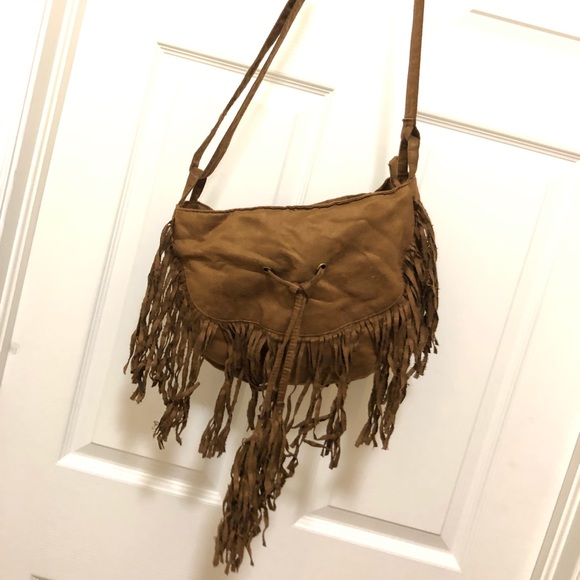 H&M brown crossbody bag with fringe - Picture 1 of 1